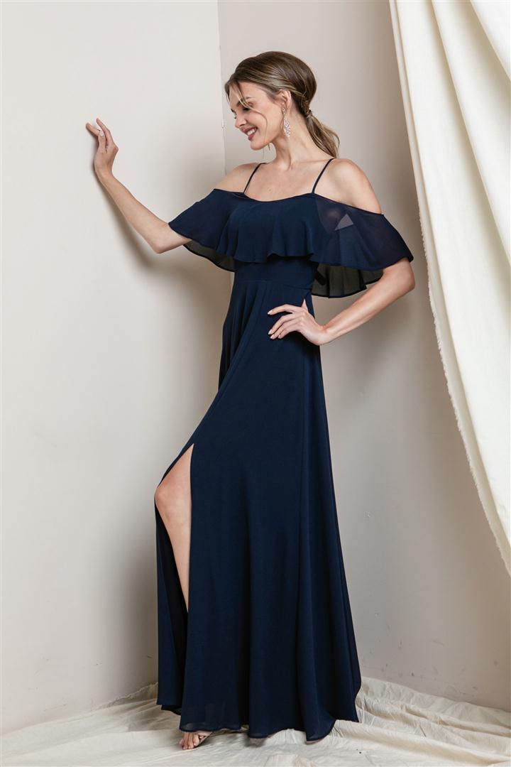 Vestido Largo Off-Shoulders