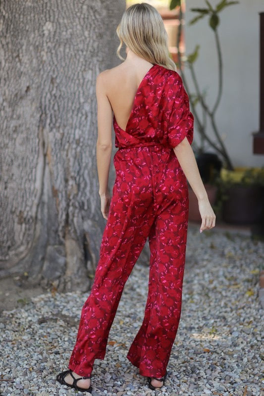 Jumpsuit Estampado One Shoulder