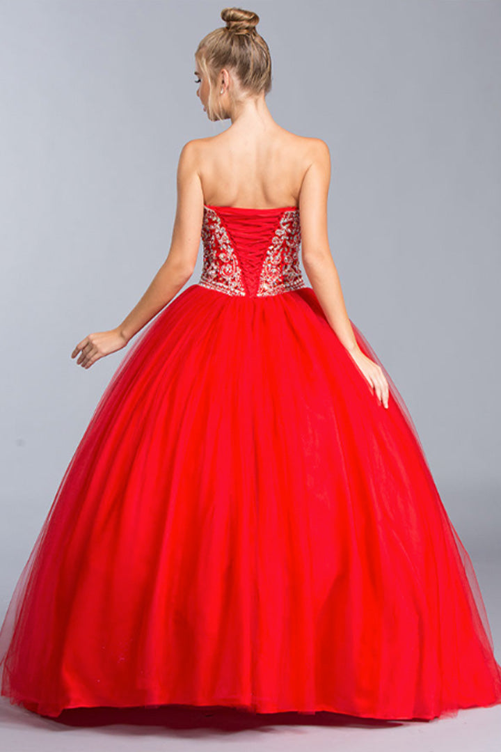 Vestido de Quinceaños Strapless